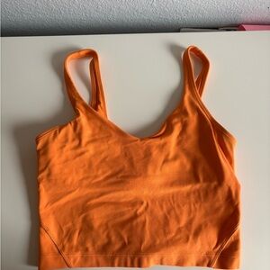 lululemon athletica Orange Tank Crop Top